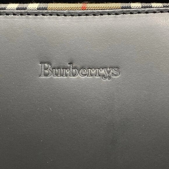 Auth Burberry's - Black Leather Handbag - Picture 7 of 10